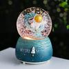 Rhinestone Snow Globe Delicate Adorable Eye-catching Resin Music Space Astronaut Snow Globe for Kids