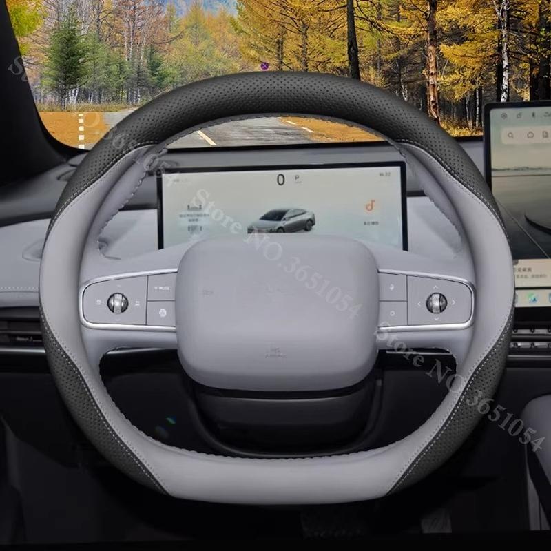 Ultra-thin Napa Leather Car Steering Wheel Cover For Nissan N6 N7 2026 2026 Breathable Auto Steering Wheel Protector Accessories