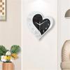 Heart Shape Acrylic Wall Hanging Clock with Silents Mechanism Movement for Home Decoration