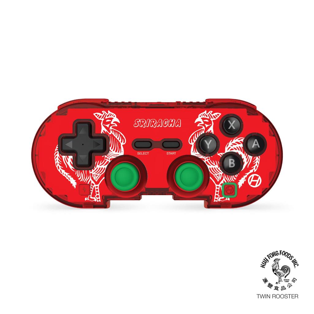 Hyperkin Limited Edition Bluetooth Wireless Controller Pixel Art Design Official Sriracha Twin Rooster Motif Compatible with Nintendo and &