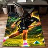 Brazilian Football Player Design Area Rug Personalized Name- Non-Slip, Soft & Cozy Floor Mat for Living Room, Office - Indoor/Outdoor Carpet
