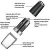 Electric Salt And Pepper Mill Spice With Led Light, Pepper Mill Electric Salt