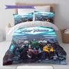 Name Custom Valorant Game Pattern Bedding Set Quilt Cover Pillowcase Home Decor Gift (1 * Duvet Cover + 2 * Pillowcase, Without Core)