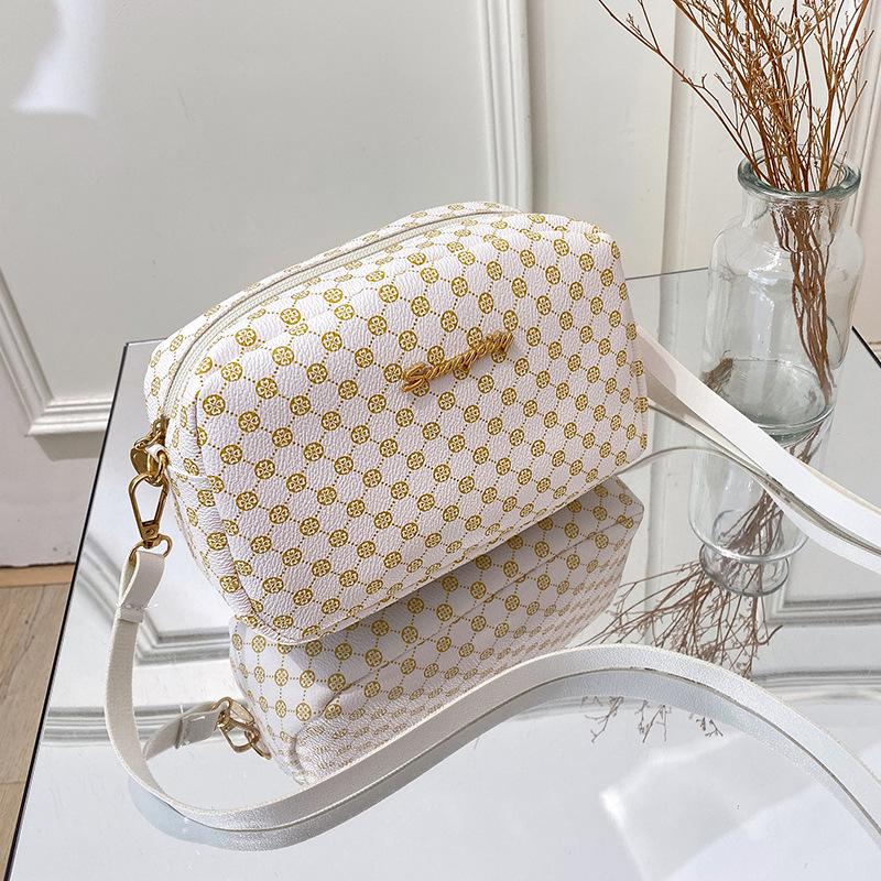 Flower Material Small Square Bag Bag Women's Chain Messenger Bag