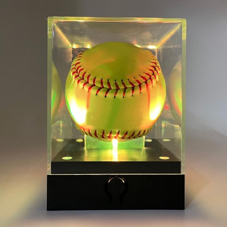 Sports Memorabilia Showcases Box Illuminated Sports Display Box With Multicolor LED Light for Home Decoration