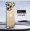 iPhone 16 Pro Max Metal Frame Case with 15 Lens Film, No Back Panel