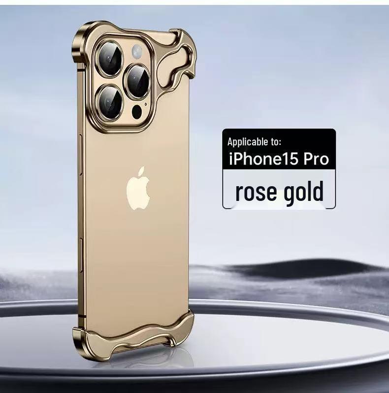 iPhone 16 Pro Max Metal Frame Case with 15 Lens Film, No Back Panel