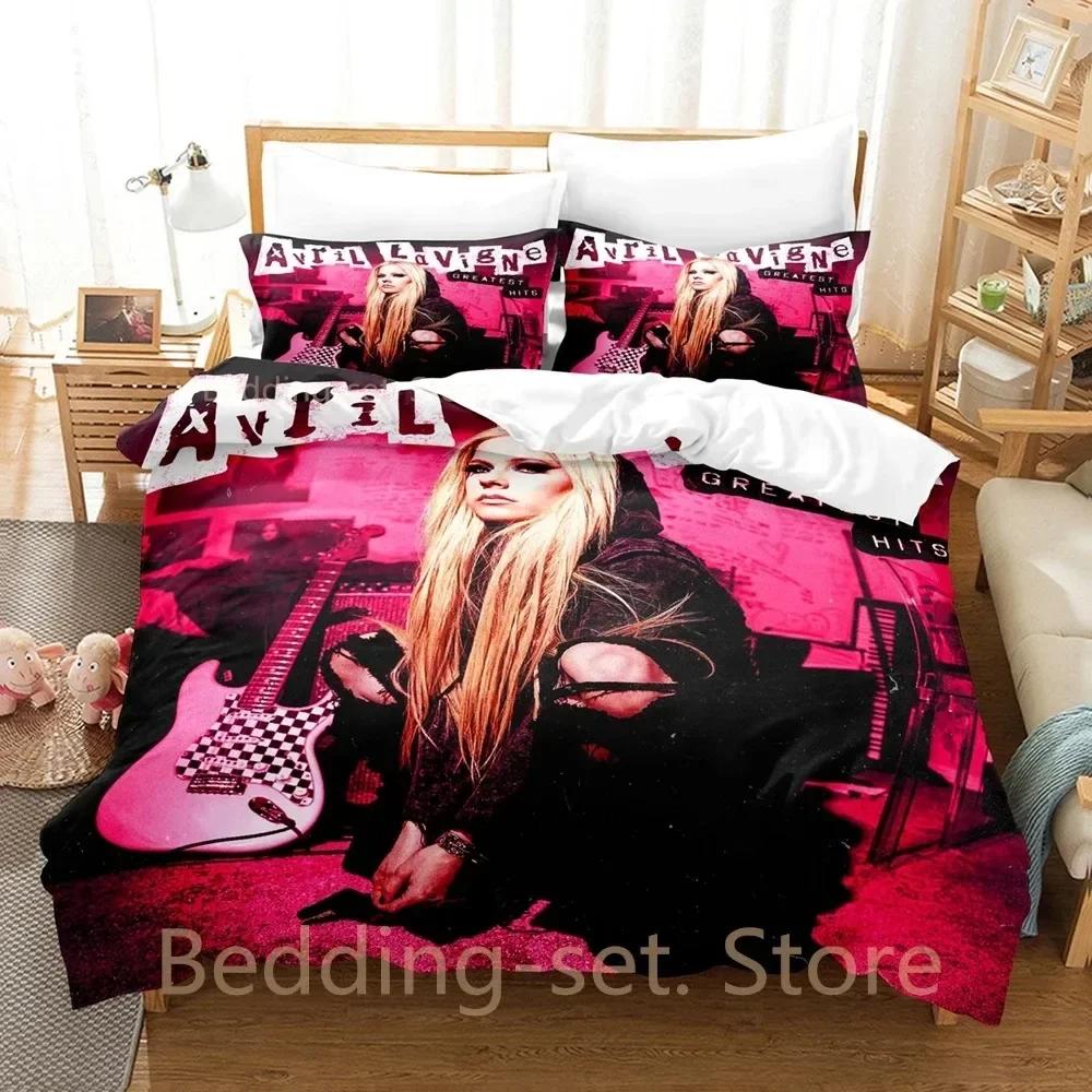 Avril Lavigne Bedding Set Single Twin Full Queen King Size Bed Set Adult Bedroom Duvetcover Sets Personality Bed Sheet Set