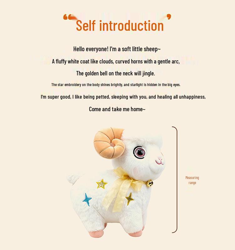 Comfort Plush Toy: Goat and Little Sheep Doll for Kids' Sleep & Birthday Gift