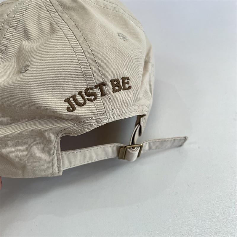 Soft Top Baseball Cap Women's Simple Trendy Letter Embroidered Peaked Cap Showing Face Small Pure Cotton Casual Versatile Sun Hat Men