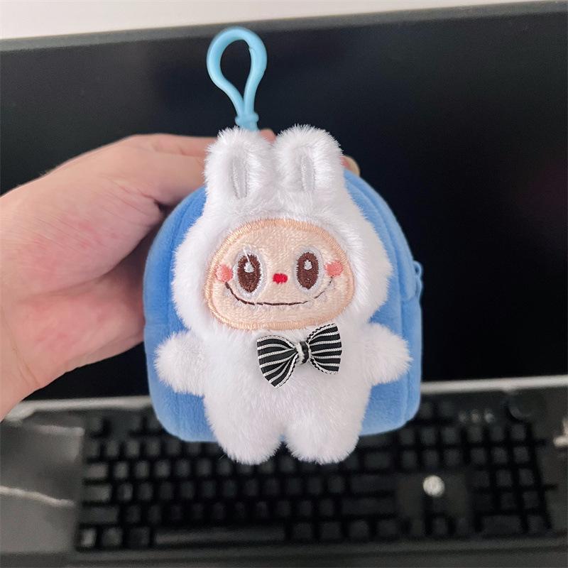 

New Labubu Little Rabbit Wallet Cartoon Cute Mini Bag Portable Carry Can be Hanging Bag CLE белый