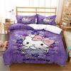Hello Kitty Cartoon Cute Comforter Duvet Cover Bedding Sets Soft Quilt Cover Pillowcases Single/Double/Queen/King Size