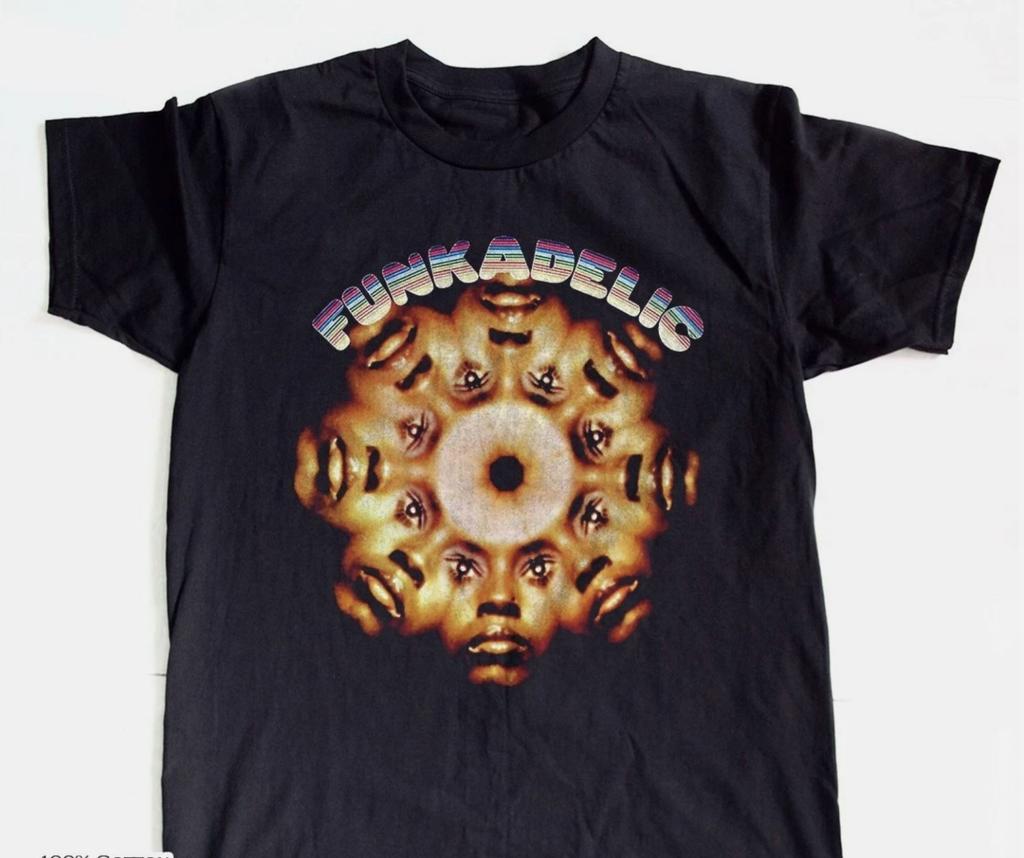 Funkadelic Debut Album Rock Band Heavy Cotton Black T-shirt Size S-4XL