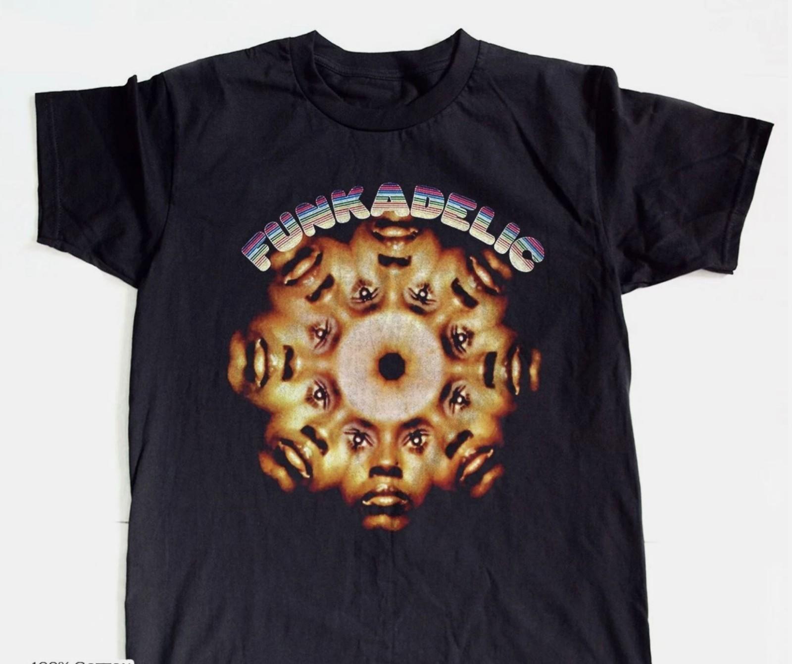 

Дебютный альбом Funkadelic Футболка из плотного хлопка черного цвета Размер S-4XL S