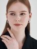 Geigerjewelry Volume Line One-Touch Ring Earrings Gisvee154 (Silver 925 Pin)