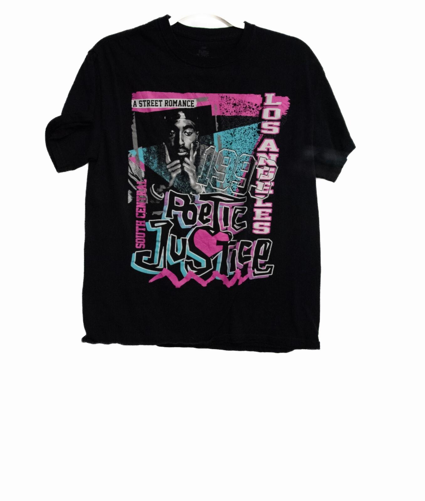 Poetic Justice Womens Black Cotton T-Shirt A Street Romance Los Angeles 1993 M XXXXL
