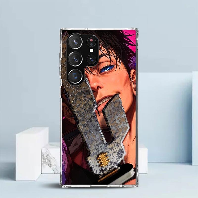 Kaisen J-Jujutsu Fushiguro Toji Phone Case For Samsung Galaxy S24 S25 Edge S26 Ultra S22 S23 Plus S21 + S20 FE Soft TPU Back Cov