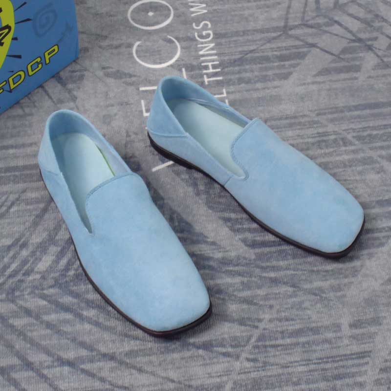 Fashion Outdoor Lazy Loafers Stylish Suede Leather Men's Shoes Summer New Driving Casual Shoes Comfy Style Man Slip On Flats Moccasins