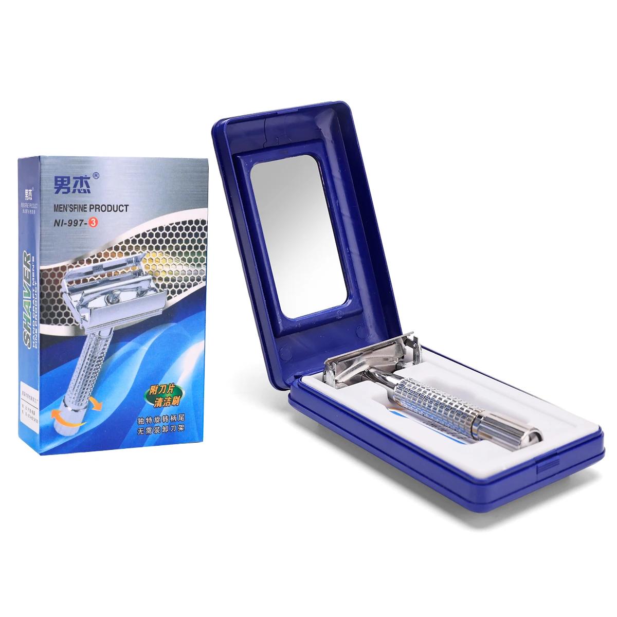 

Парикмахерская старая ручная бритва мужские бритвы для лица парикмахерские аксессуары для укладки нержавеющая сталь двухсторонняя лезвия