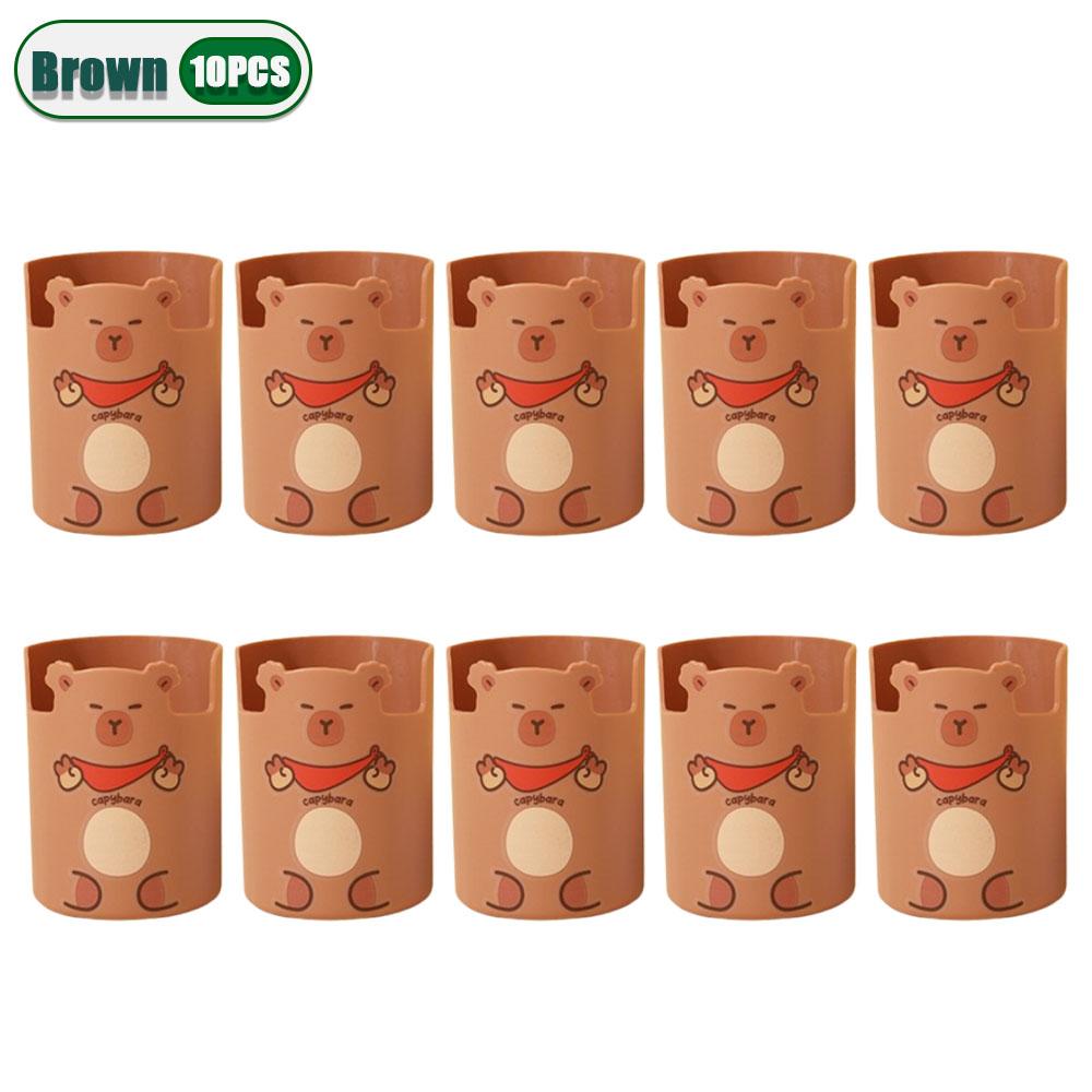 1-10PCS Capybara Pen Holder Office Desktop Organizer Large Capacity Cute Storage Bucket  Stationery Supplies Home Desk Decor