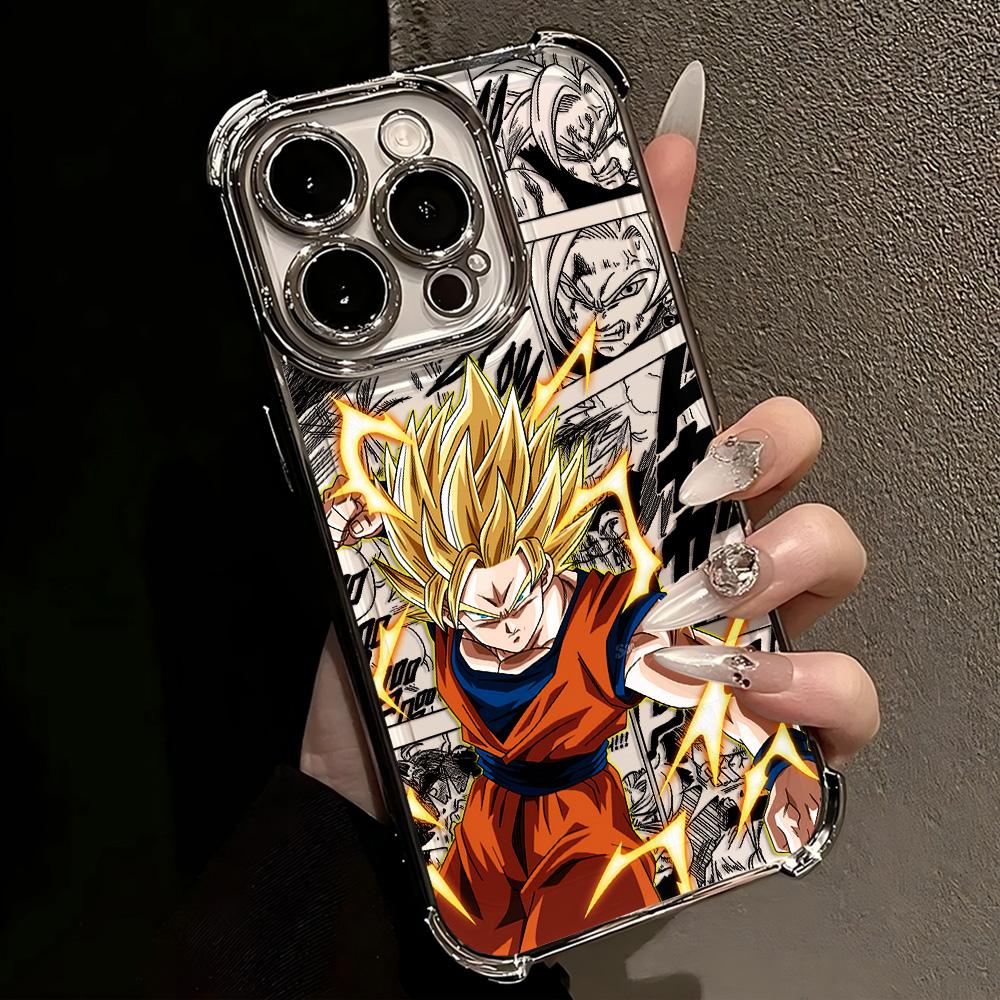 Anime Super Saiyans Cool Plating Phone Case For IPhone 17 17e 16e 16 15 14 13 12 11 Pro Max X XR XSMax 7 8 Mini Air Plus Airabag