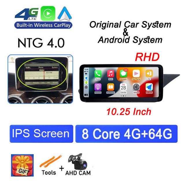 RHD 10.25" For Mercedes Benz E Class W212 2009 - 2015 Head Unit Android 14 Car Raido GPS Navigation Multimedia Player Video
