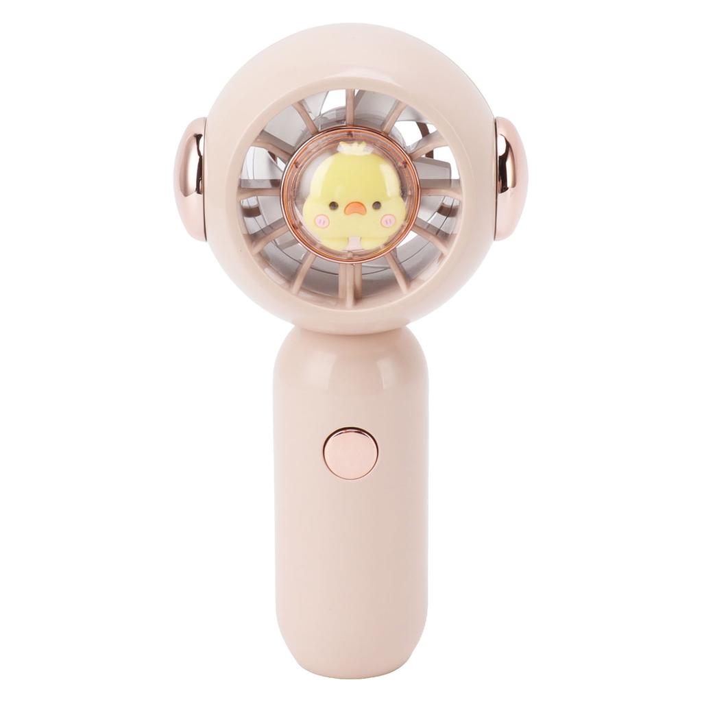 Handheld Portable Fan USB Charging Animal Cartoon Pattern Low Noise Adjustable Hand Fan for Outdoor Travel