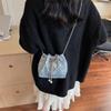 Niche Sweet Portable Lucky Bag Bag Women's 2025 New Diamond Foreign Style Shoulder Bag Chain Fashion Bucket Bag
