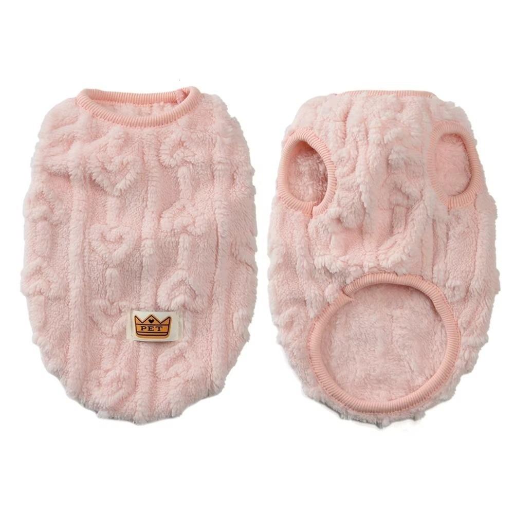 

High Quality Warm Winter Fleece Dog Clothes Love Print Chihuahua Yorkie Coat Pet Vest Jacket Cute Costume Puppy Outfits Cats XS рожевий