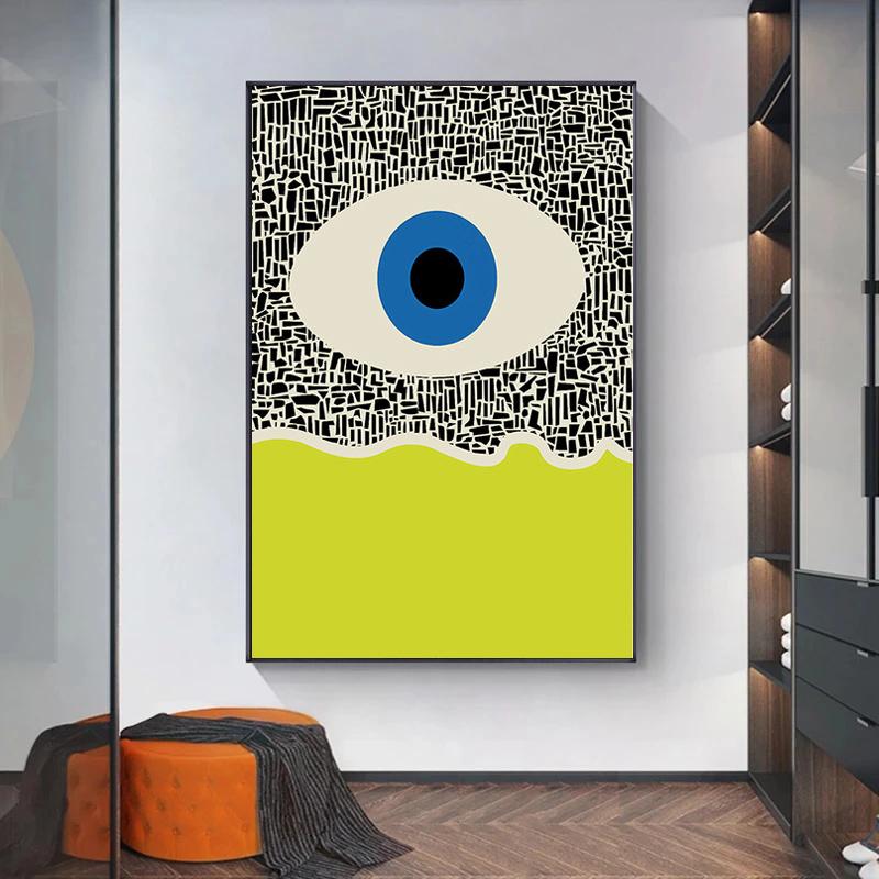 Abstract Colorful Eye Poster Modern Geometric  Canvas Painting Nordic Wall Art Picture Print  for Living Room Home Decoration No Frame