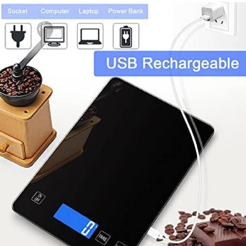Modern Usb Glass Food Scale With High Accuracy Measurement For Home Baking And Cooking Needs