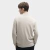 Fila 2023 Winter New Simple Loose Knit Sweater With Monet Print Round Neck Long Sleeve Men Sweater Soft-Khaki Flower-Gray F11M348401F-LK