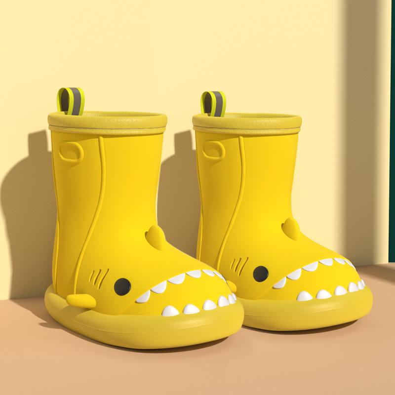 Shark Women's Non-slip Summer Rain Boots - Lightweight, Waterproof, Soft Sole, Short to Mid Tube with Fun Cartoon Design