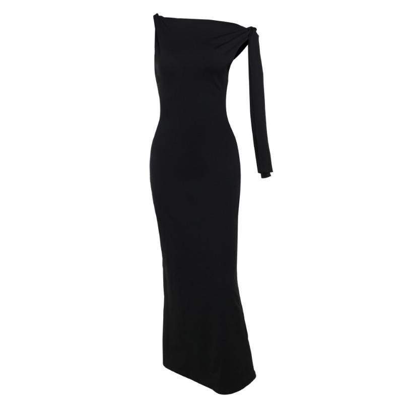 Nuovo Abito Elegante Sexy a Fianchi Estivo Moda Semplice con Spallina Abito da Donna