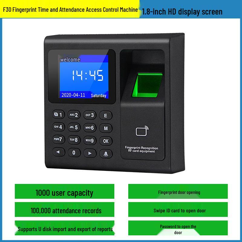 All-in-One Fingerprint & Password Access Control Time Clock System