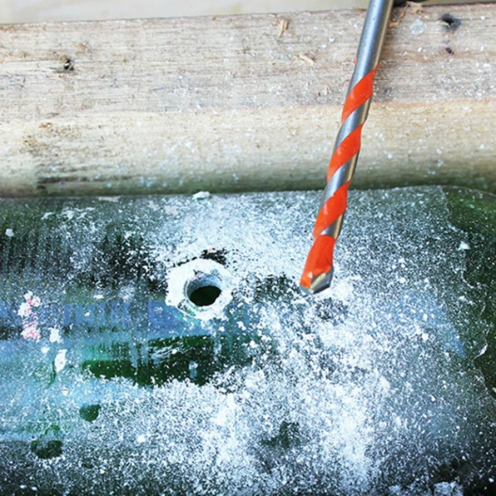 5pcs Drill Bit Set 6/6/8/10/12mm Multifunctional Drill Bit Set for Tile Concrete Brick Glass, Plastic and Wood Tungsten Carbide Tip Tools Set