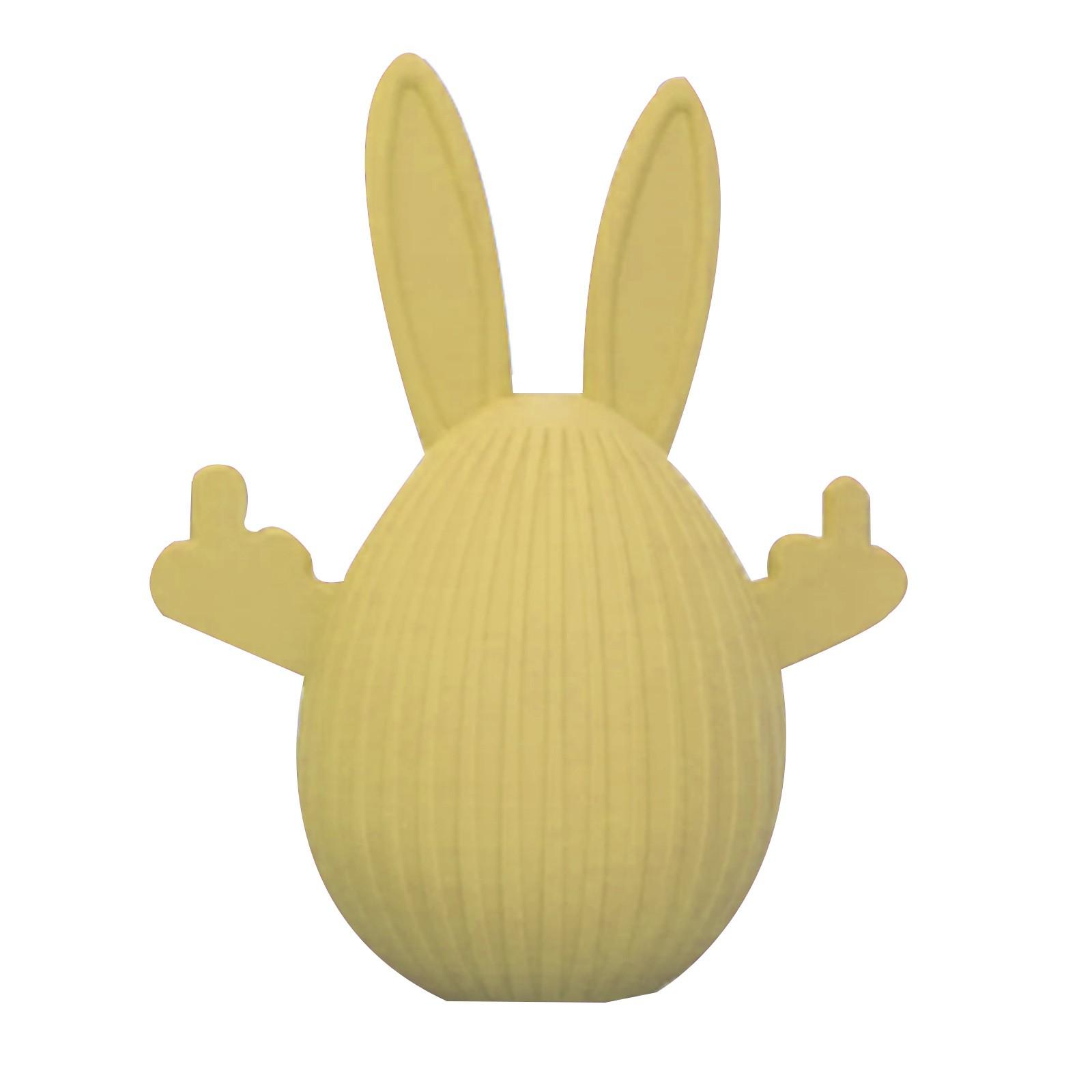 

3D-печатный забавный кролик, креативные и интересные украшения One Size жёлтый