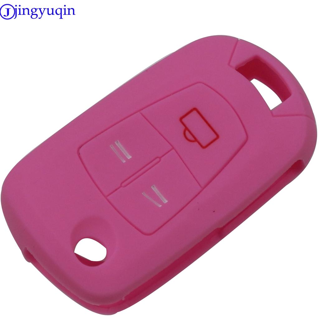 Jingyuqin 3 Buttons Remote Silicone Car Key Cover Case Fob For Opel Vauxhall Astra Vectra Corsa Signum Folding Key Case