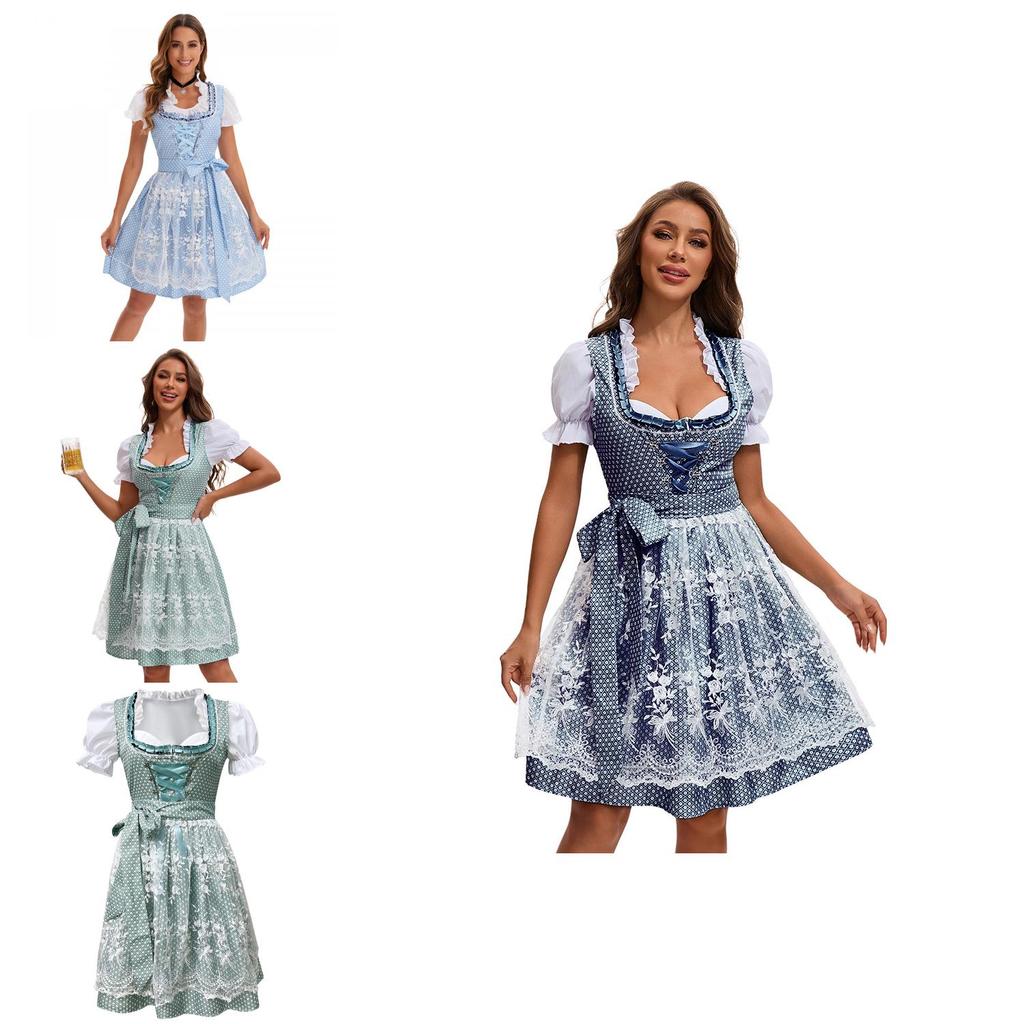 Ethnic Print Beer Dress For Women With Polyester Fabric For Costume Party And Cultural Events