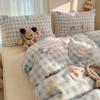 Cartoon Cute Double-Sided Fleece Thickened Milk Fleece Four-Piece Set, Student Dormitory Three-Piece Set, Bedding