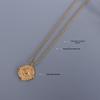European Style Geometric Pendant Necklace for Women, 18K Gold-Plated Titanium Steel, Simple and Elegant Design.