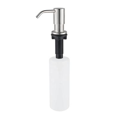 Kitchen Sink Soap Dispenser 304 Stainless Steel Bronze Liquid Dis Washing Soap Dispenser with 500ml  Clear Plastic Bottle