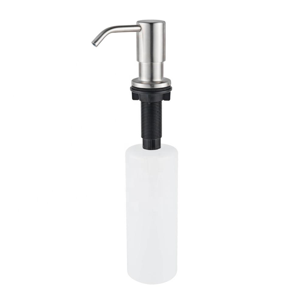 Kitchen Sink Soap Dispenser 304 Stainless Steel Bronze Liquid Dis Washing Soap Dispenser with 500ml clear Plastic Bottle