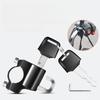 1 Set Handlebar Mount Motorcycle Electric Motorbike Universal Security Metal Lock Anti-theft Helmet Lock 22mm-26mm With Keys