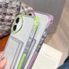 Candy Card Bag Is Suitable for iPhone16promax Lanyard Mobile Phone Case Apple 15 Transparent Non-yellow 14 Anti-drop Cover