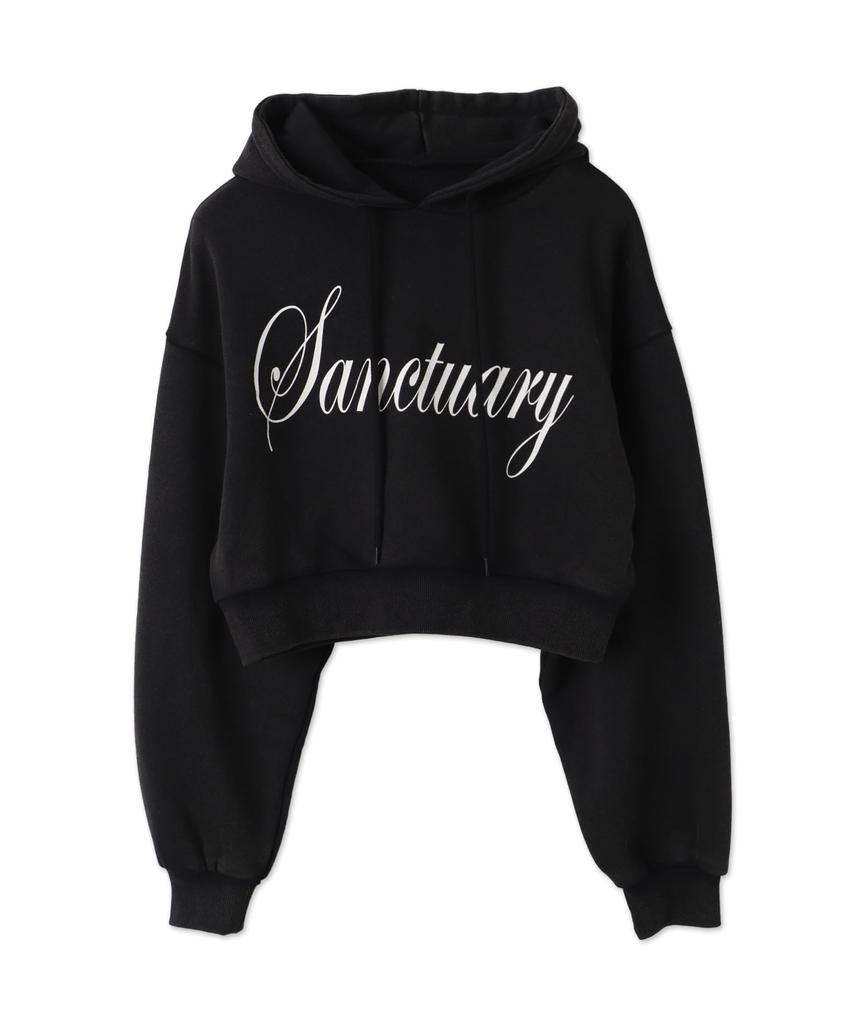 WEGO Angel Print Short Short Spring Korean Size Black Hoodie, Top, Sweatshirt, Length, Outfit, Streetwear, Girly, Style, Gift, Present, Spring,