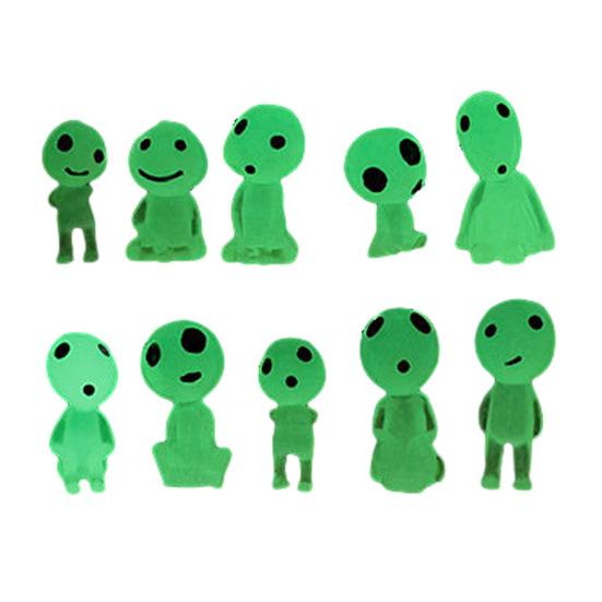 10 Pcs Mini Resin Alien Figures Fairy Garden Tiny Alien Accessories Little Glow In Dark Alien Decor for Micro Landscape Outdoor Patio Lawn Yard