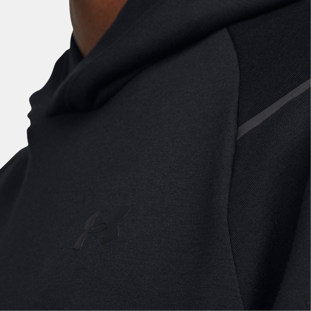Under Armour UA Unstoppable Solid Color Hooded Fleece Pullover Long Sleeve Sweatshirt Men sweatshirt Black 1383042-001