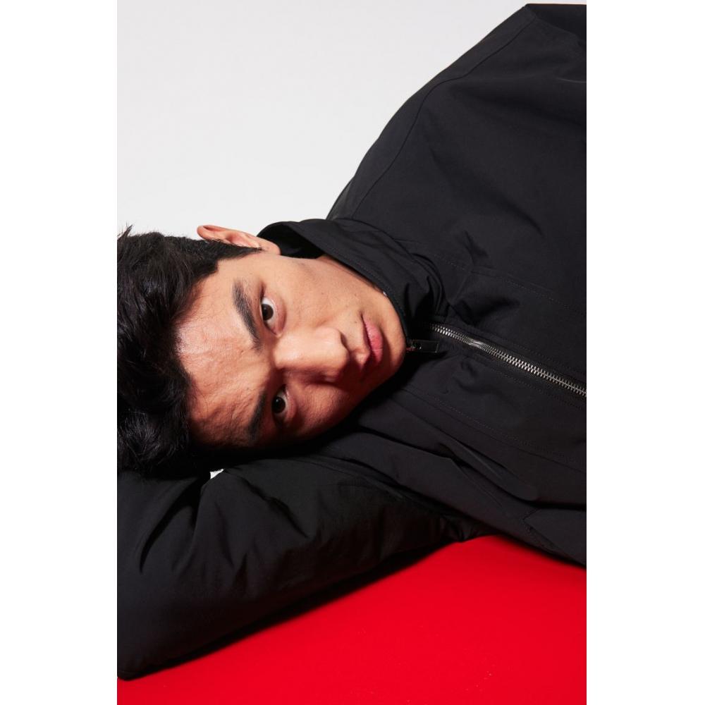 H M Funnel Neck Jacket Loose Fit Black