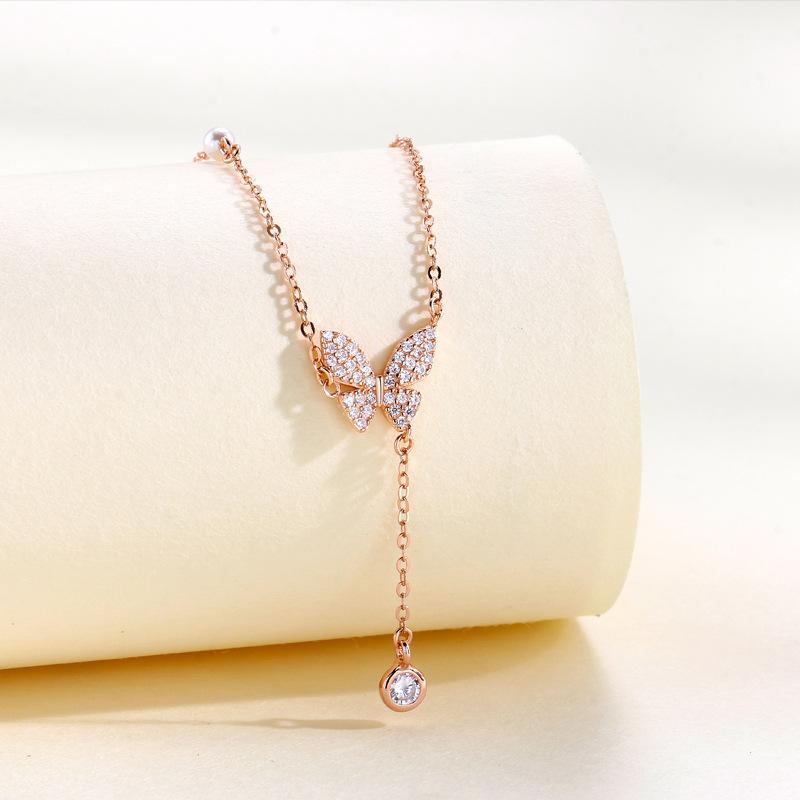 Butterfly Mori Tassel Necklace Women's Pendant Accessories Ins Women's Versatile Jewelry